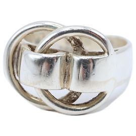 Anillo Hermès Deux Ano de plata Plata