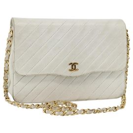 Chanel Matelassé Chain Leather Blanc