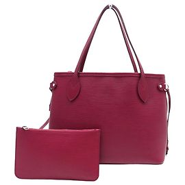 NUOVA BORSA A MANO LOUIS VUITTON NEVERFULL PM 118LV32 PELLE EPI RIBES Fuschia