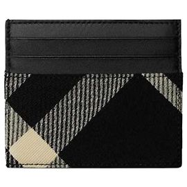 Burberry Check Card Case Black