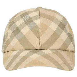 Burberry Checked Baseball Cap Orange