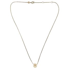 Tory Burch Collar con Péndulo de Esmalte Dorado Metálico