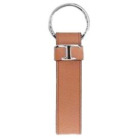 Tod's Leather Strap Keyring Brown