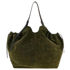 Maison Martin Margiela Borsa da shopping con coulisse Marrone