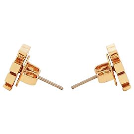 Tory Burch Boucles d'oreilles à clou avec logo Doré Métallisé