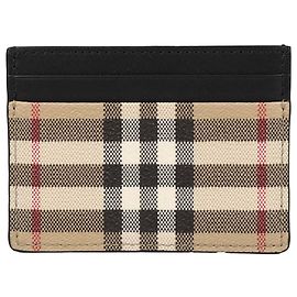 Burberry Portacarte Check Marrone