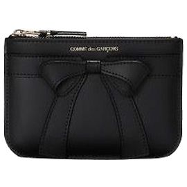 Comme Des Garcons Classic Big Bow Small Pouch Wallet Black