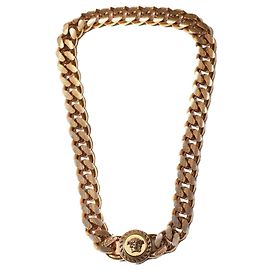 Versace Collier Chaîne Méduse Doré Métallisé