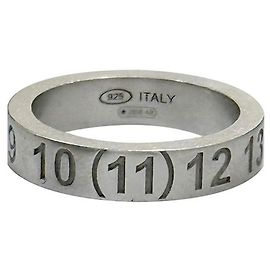 Maison Martin Margiela New Numerical Logo Ring Silvery Metallic