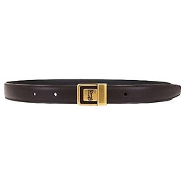 Saint Laurent Cinto Slim Marrom
