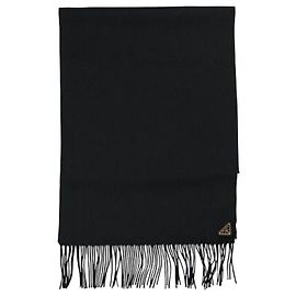 Prada Sciarpa in seta e cashmere Nero