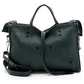 Sac à main en cuir Blackout City de Balenciaga Vert