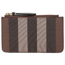 Burberry Check Strap Card Case Brown