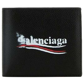 Balenciaga Portafoglio Compatto con Logo Nero