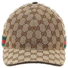 Gucci Canvas-Baseballmütze Kqwbg Braun