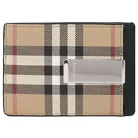 Burberry Portafoglio da uomo con clip per banconote Marrone