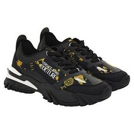 Versace Baskets Trail Track Couture à Chaîne Noir