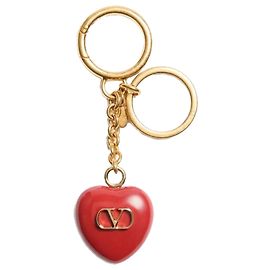 Valentino Garavani Chaveiro de metal real esmaltado Prata Metálico