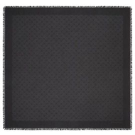 Tory Burch Sciarpa da viaggio in jacquard con monogramma Nero