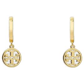 Tory Burch Orecchini Huggie Hoop D'oro Metallico