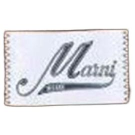 Marni Dettaglio frange in alpaca spazzolata blu Marrone