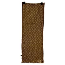 Sciarpa in lana marrone Gucci Marrone
