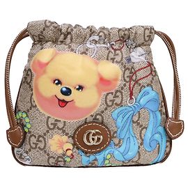 Charm per borsa design So In-ji di Gucci Multicolore Beige