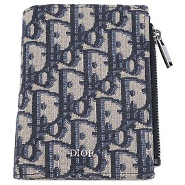 Christian Dior Navy Bi-fold Wallet Navy blue