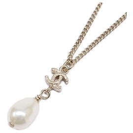 Collier en perles imitations Coco Mark I de Chanel B12C Doré
