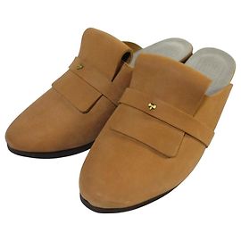 Autre Marque Mina Perhonen Pied des Bois Sandali in Pelle Clog Marrone Marrone chiaro