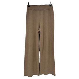 Autre Marque Braune gerade Hose aus Kaschmir Braun