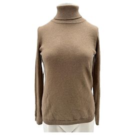 Autre Marque Pull col roulé beige en cachemire Beige