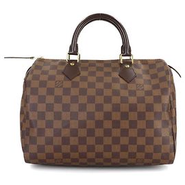 Sac à main Louis Vuitton Damier Speedy 30 Marron Damier ebène