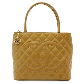 Sac cabas matelassé jaune Chanel Jaune
