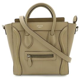 Céline Celine Luggage Nano Shopper Handtasche Beige