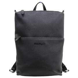 Sac à dos en cuir noir Salvatore Ferragamo Noir