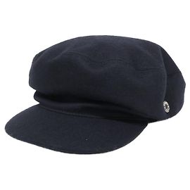 Hermès Hermes Sellier Button Wool Casquette Hat Black
