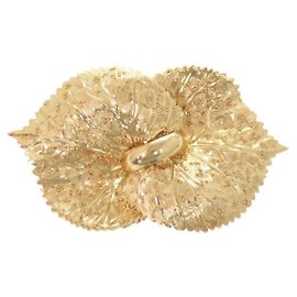 Christian Dior Brosche mit Goldblattmotiv Golden