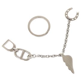 Chaveiro de metal prateado Bon Voyage da Hermès Prata