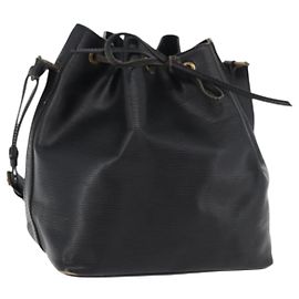 LOUIS VUITTON Borsa a Spalla Petit Noé Epi Nera M44102 LV Auth 175772 Nero