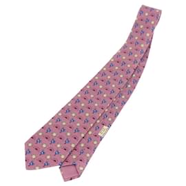 Hermès HERMES Corbata de Seda Rosa Auth 174884A Rosa
