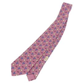 Hermès HERMES Necktie Silk Pink Auth 174884A Pink