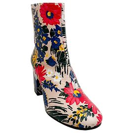 Botines de cuero con estampado floral múltiple Balenciaga Multicolor
