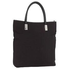 GUCCI Tote Bag Canvas Brown Silver 002 2123 0458 Auth 175706 Brown Silvery