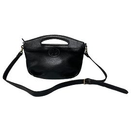 Bolsa de couro 2Way vintage Givenchy preta Preto