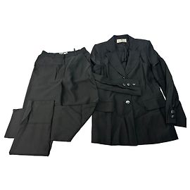 Completo in lana vintage Givenchy donna nero 38/M Nero