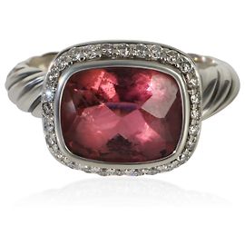 David Yurman Sterling Silver Tourmaline and Diamond Noblesse Ring Other