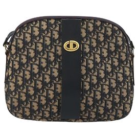 Christian Dior Trotter shoulder Canvas Navy blue