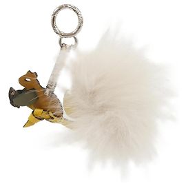 Porte-clés Fendi marron, blanc et jaune Marron Blanc Jaune