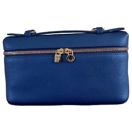 Loro Piana Bolso Extra L19 Couro Azul Azul